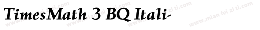 TimesMath 3 BQ Itali字体转换
